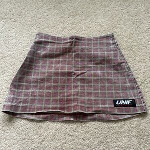 Unif Plaid Mini Skirt
